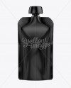 Doy-Pack With Top Cap Spout Black on Yellow Images Object Mockups