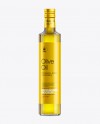 500ml Clear Glass Olive Oil Bottle with Shrink Band Mockup - Free