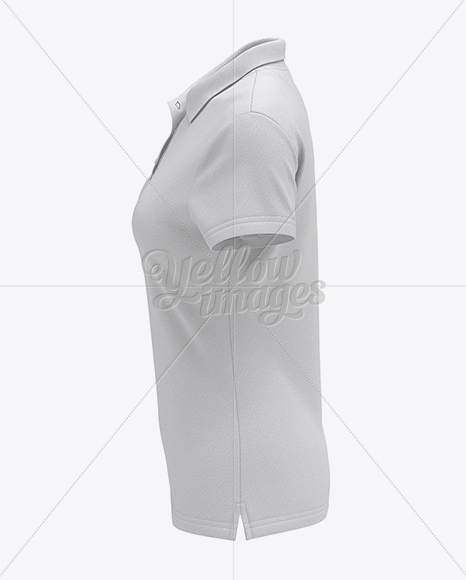 Download Womens Polo Hq Mockup Side View In Apparel Mockups On Yellow Images Object Mockups