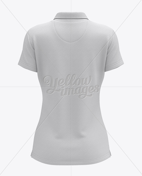 Download Womens Polo Hq Mockup Back View In Apparel Mockups On Yellow Images Object Mockups PSD Mockup Templates