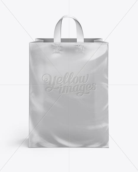 Download White Plastic Carrier Bag With Loop Handles In Bag Sack Mockups On Yellow Images Object Mockups