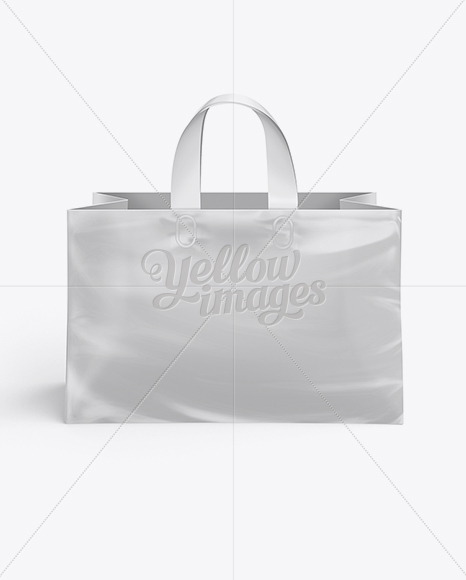 Download Plastic Shopping Bag W Loop Handles Mockup Front View In Bag Sack Mockups On Yellow Images Object Mockups