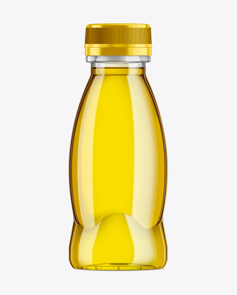 Clear Plastic Smoothie Bottle Mockup on Yellow Images Object Mockups