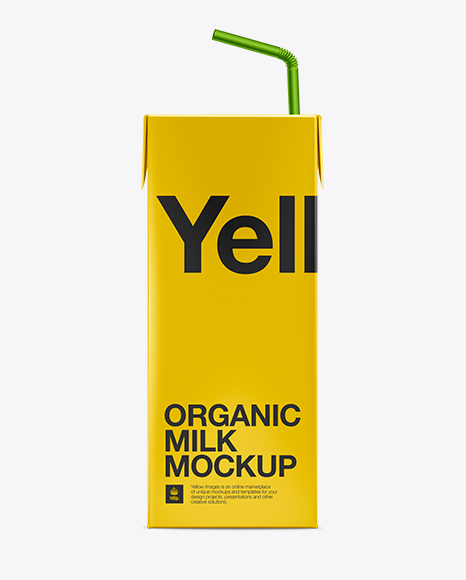 Download Juice Carton Box With Straw Mockup Designs Zone PSD Mockup Templates