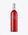 Download Clear Glass Bottle with Red Liquor Mockup in Bottle Mockups on Yellow Images Object Mockups