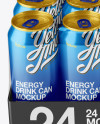 Download Transparent Pack with 24 Aluminium Cans Mockup - Front View (High-Angle Shot) in Can Mockups on ...