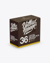 Closed 36x Sachets Box Mockup - Halfside View on Yellow Images Object