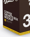 Closed 36x Sachets Box Mockup - Halfside View on Yellow Images Object