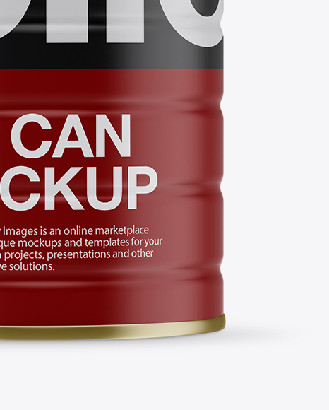 Matte Tin Can Mockup - Free Download Images High Quality PNG, JPG