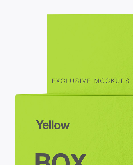 Textured Paper Box with Hang Tab Mockup   Half Side View PSD #2