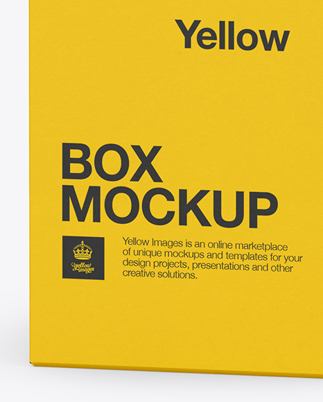 Box Mockup   Half Side View PSD #2