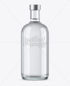 Download 700ml Clear Glass Vodka Bottle Mockup in Bottle Mockups on Yellow Images Object Mockups