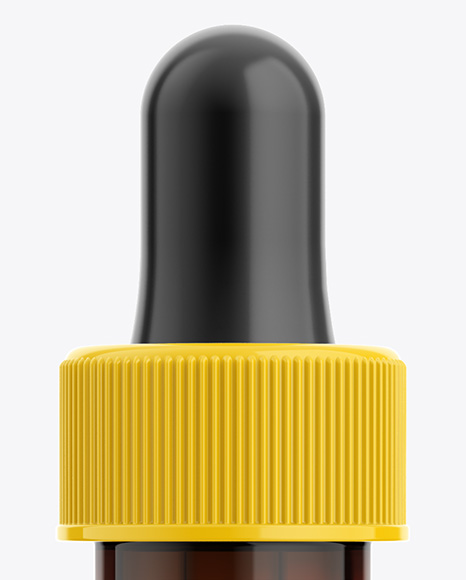 Blue Glass Bottle with Dropper Mockup   Front View PSD #2