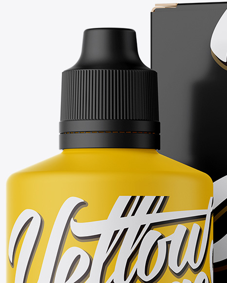 Matte Plastic Bottle With Carton Box Mockup PSD #2