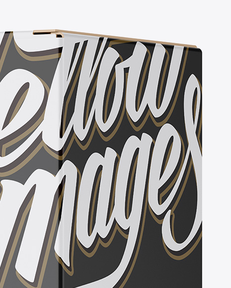 Carton Box Mockup   Half Side View PSD #4