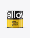 Download 0,75L Glossy Paint Bucket Mockup in Bucket & Pail Mockups on Yellow Images Object Mockups