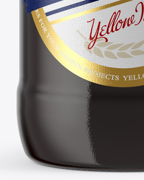 Amber Beer Bottle Mockup PSD #6
