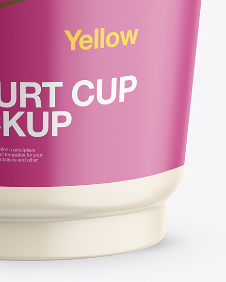 Plastic Cup with Foil Lid Mockup   Half Side View PSD #2