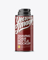 Glossy Shaving Foam Bottle Mockup