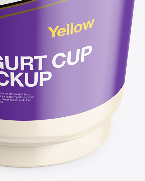 Download Plastic Cup With Foil Lid Mockup Half Side View High Angle Shot In Cup Bowl Mockups On Yellow Images Object Mockups Yellowimages Mockups