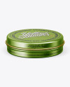 Metal Round Tin Can Mockup - Front View
