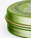 Metal Round Tin Can Mockup - Front View