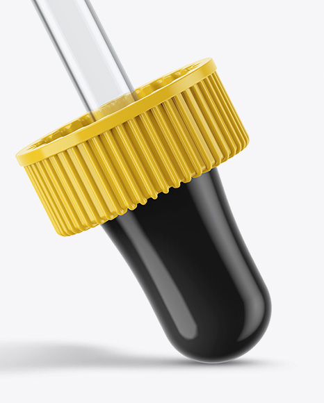 Open Glossy Bottle With Dropper Mockup PSD #1