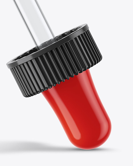 Open Clear Bottle With Dropper Mockup PSD #1
