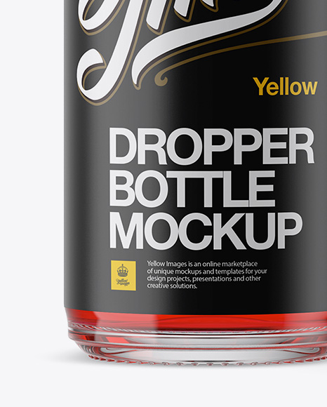 Open Clear Bottle With Dropper Mockup PSD #6