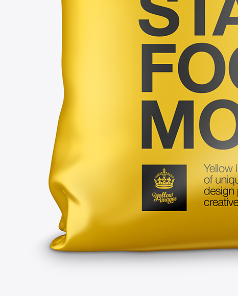 Download Matte Metallic Bag Mockup - Front View in Bag & Sack Mockups on Yellow Images Object Mockups