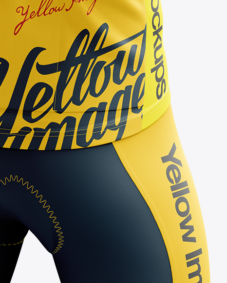 Download Men's Cycling Kit mockup (Back Half Side View) in Apparel ...