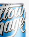 16Oz Metallic Aluminium Can Mockup - Front View (Eye-Level Shot