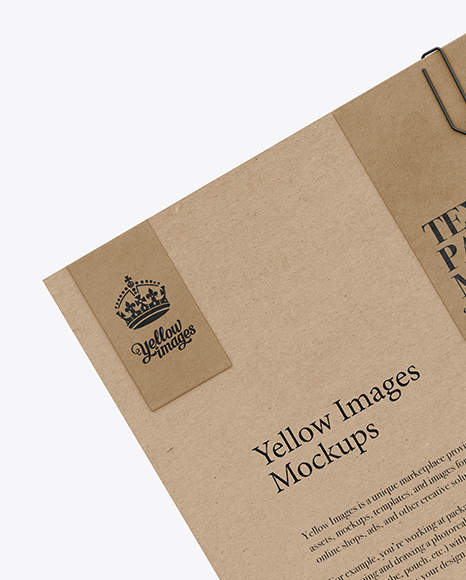 Download A4 Kraft Paper Mockup In Stationery Mockups On Yellow Images Object Mockups PSD Mockup Templates