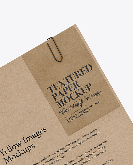 Download A4 Kraft Paper Mockup In Stationery Mockups On Yellow Images Object Mockups