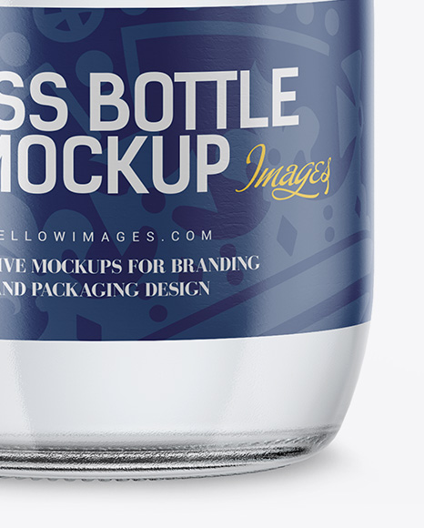 Download Clear Glass Water Bottle Mockup in Bottle Mockups on Yellow Images Object Mockups