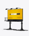 Billboard Mockup - Right Half Side View