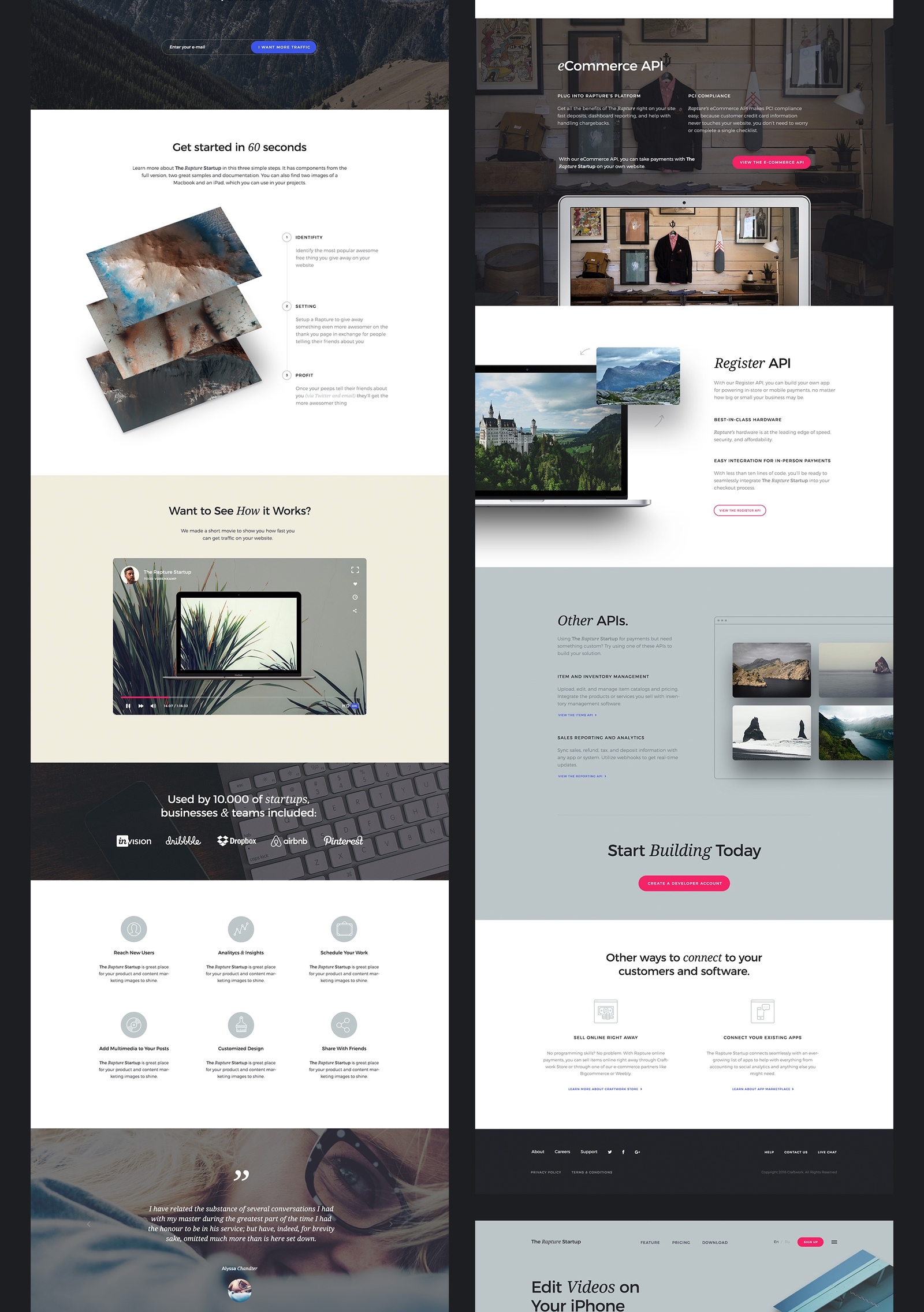 The Rapture Startup UI Kit on Yellow Images Creative Store