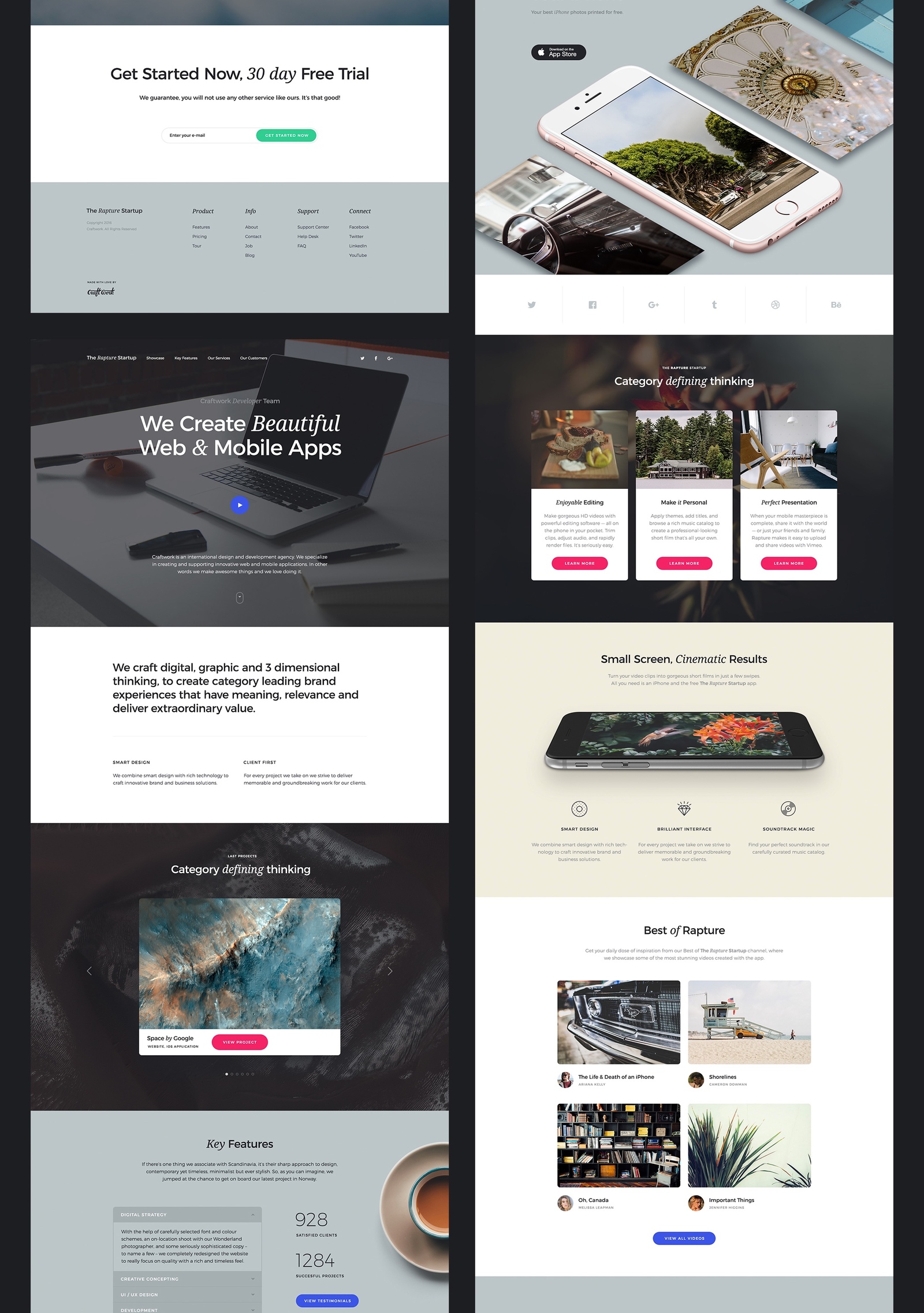 The Rapture Startup UI Kit on Yellow Images Creative Store