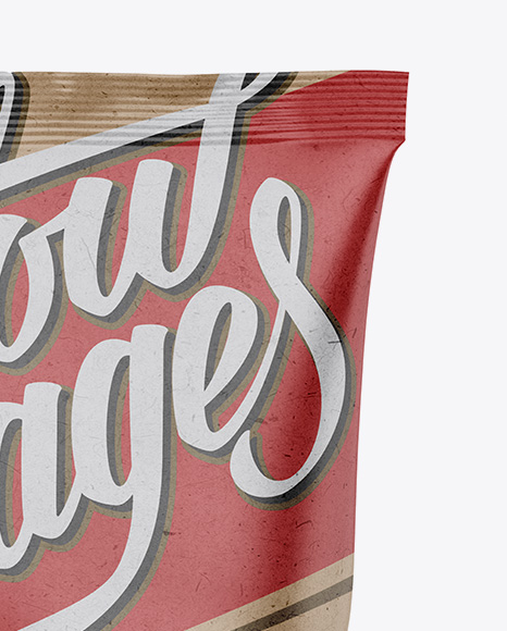 Kraft Snack Bag Mockup PSD #2