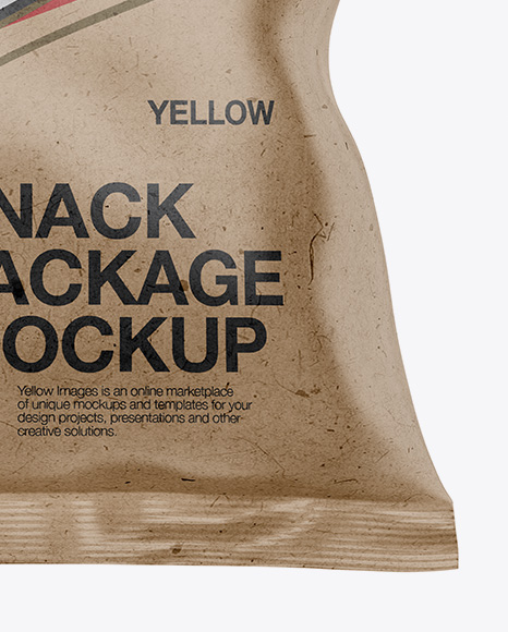 Kraft Snack Bag Mockup PSD #1