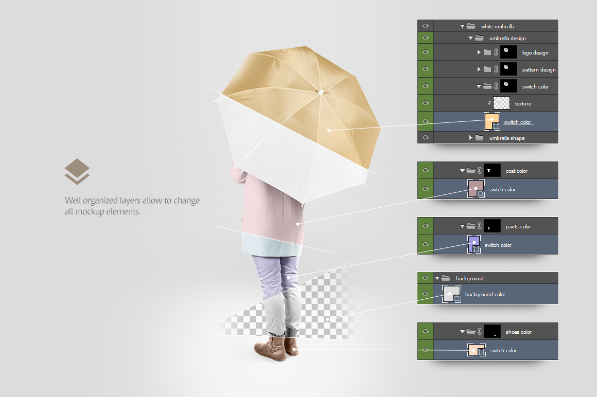 Download Umbrella Mockup In Stationery Mockups On Yellow Images Creative Store