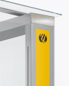 Bus Stop Mockup - Half Side View on Yellow Images Object Mockups