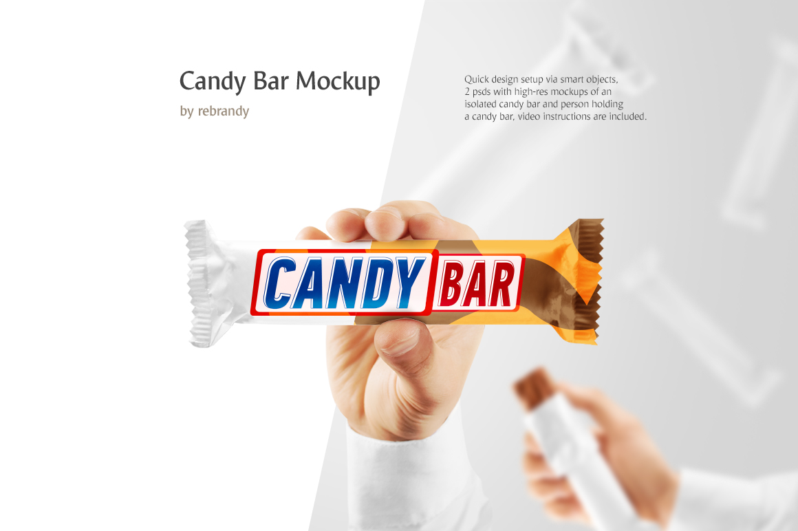 Candy Bar Mockup In Packaging Mockups On Yellow Images Creative Store