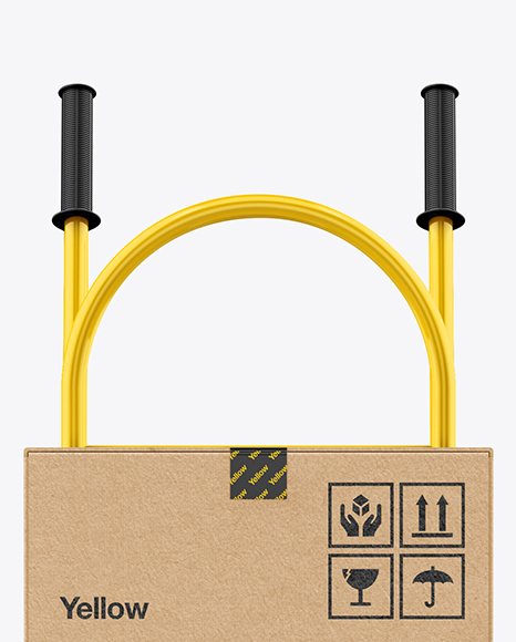 Hand Truck With Boxes Mockup - Front View