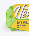 Matte Egg Container - Front View (High-Angle Shot)