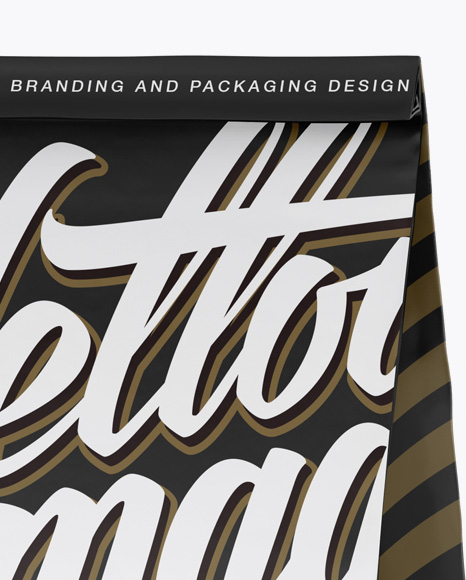 Matte Paper Bag Mockup   Half Side View PSD #3