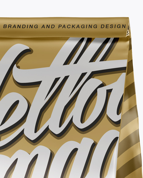 Metal Paper Bag Mockup   Half Side View PSD #3