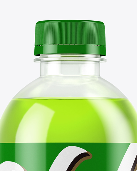 Clear PET Bottle With Soft Drink Mockup PSD #1