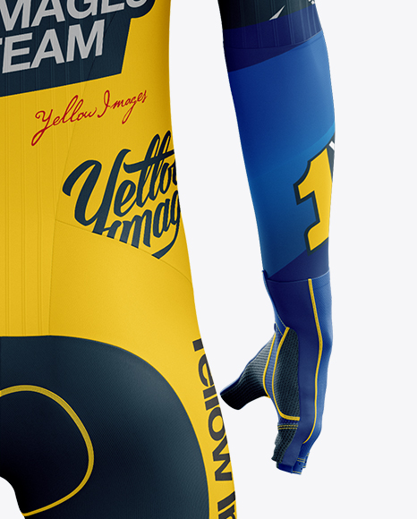 Men's Full Cycling Time-Trial Kit mockup (Back View) in ...