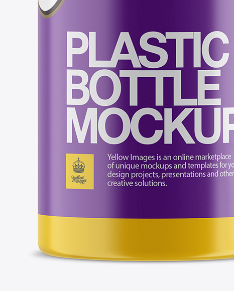 Glossy Plastic Bottle With Open Measuring Cap Mockup PSD #1